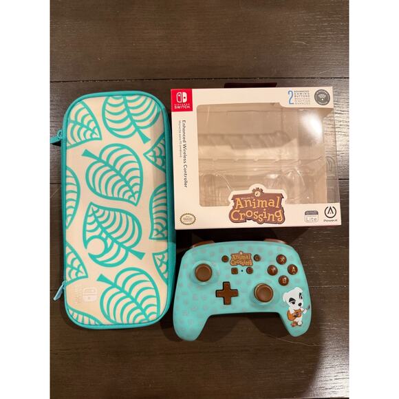 PowerA Enhanced Wireless Controller KK Slider Animal Crossing & Case - Picture 1 of 8